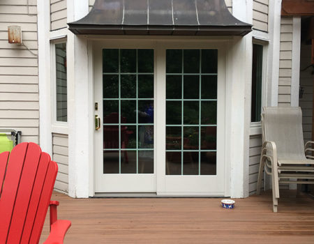 Frenchwood-Gliding-White-Newbury-Handle-Bright-Brass-Colonial-Grilles-GBG-Wood-Trim-Copper-Roof-Above